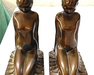 QUOIZEL 1930s rare Frankenburg nude bookends.  They are signed Quoizel and very hard to find. 