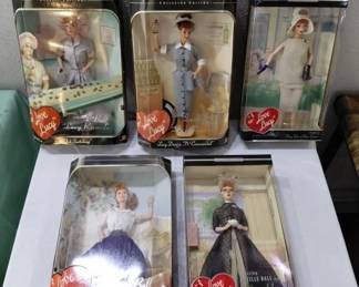 Mattel I Love Lucy Barbie dolls, large doll collection in this sale
