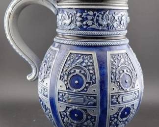 1890s Westerwald Germany pitcher 