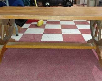 1940s 50s wagonwheel coffee table