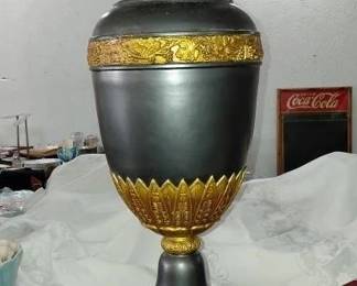 Massive pottery urn made in Italy stands about 3 feet tall