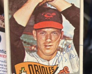 Lot 47: Dave McNally Autographed Orioles Baseball Card 1965