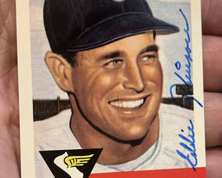 Lot 147: Eddie Robinson Autographed Baseball Card 1953 Topps Archives
