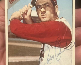 Lot 16: Rocky Colavito Topps 1966 Autographed Baseball Card With Coa Cincinnati Reds