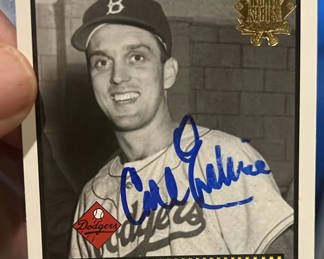 Lot 10: Carl Erskine Tops 2001 Autographed Baseball Card With Coa Brooklyn Dodgers