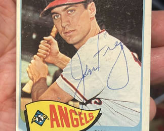 Lot 52: Jim Fregosi 1965 Topps Baseball LA Angels Autographed Card