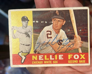 Lot 51: Nelly Fox 1960 Autograph Topps Baseball Card, White Sox HOF COA