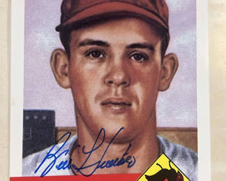 Lot 89: Topps Baseball 1953 Reprint Autographed Card, Bill Miller St. Louis Brownies