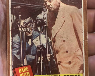 Lot 55: 1962 Topps Baseball Babe Ruth Final Farewell Speech Card 144