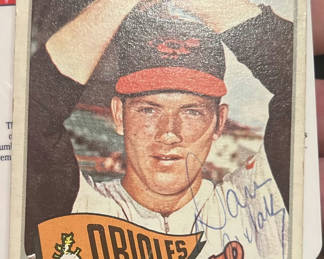 Lot 24: Dave McNally 1965 Topps Autographed Baseball Card COA
