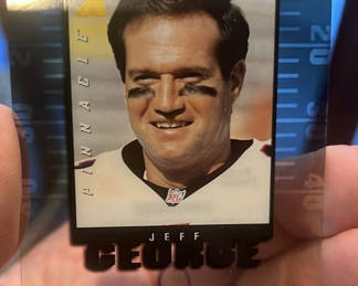 Lot 130: Jeff George 1997 Football Card Autographed Pinnacle Inscriptions