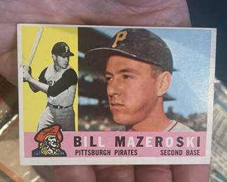 Lot 60: 1960 Topps HOF Bill Mazeroski Pirates 2nd Baseman Baseball Card
