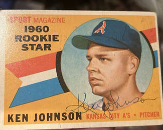 Lot 19: 1960 Topps Autographed Ken John Colt 45s Rookie Baseball Card