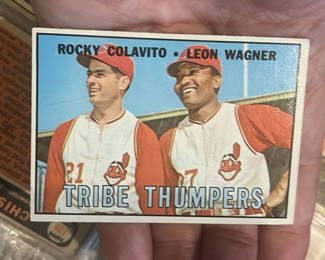 Lot 75: Tribe Thumpers 1967 Topps Baseball Card Wagner Collavito