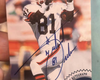 Lot 129: Michael Jackson Proline Nfl Football Autographed Card With Coa