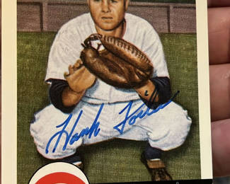 Lot 150: Hank Foiles 1953 Topps Archives Autographed Card Cincinnati, Cincinnati Reds