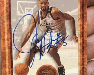 Lot 131: Juwan Howard 1998 Topps NBA Autograph Issue Basketball Card With Coa