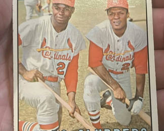 Lot 74: Topps 1967 Baseball Card Cards Clubbers Lou Brock And Curt Flood
