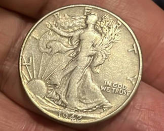 Lot 154: 1942 Walking Liberty Silver Half Dollar United States