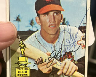Lot 11: Topps 1967 Dave Johnson Autographed Baseball Card Orioles Braves