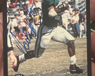 Lot 106: Derrick Moore Falcons 1992 NFL Classic Autographed Rookie Card