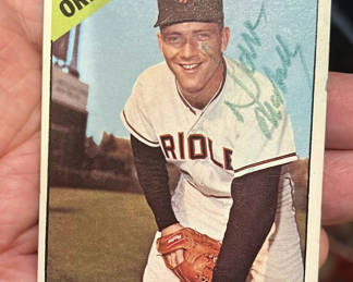 Lot 46: Dave McNally 1966 Orioles Autographed Baseball Card With Coa