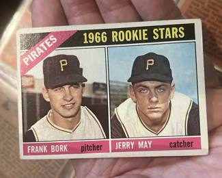 Lot 78: 1966 Topps Pittsburgh Pirates, Rookie Stars Card, Frank Bork And Jerry May