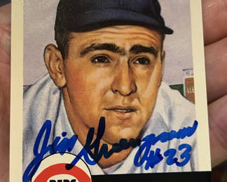 Lot 145: Jim Greengrass Cincinnati Reds Autograph Baseball Card 1953 Topps Archives