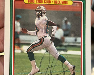 Lot 139: Mark Clayton Miami Dolphins WR Autograph Football Card With Coa