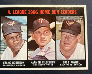 Lot 4: #243 Topps Home Run Leaders 1967 AL Robinson Powell Killebrew