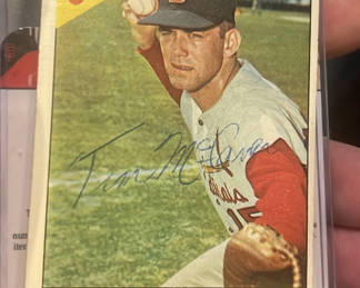 Lot 45: Tim McCarver Autographed Baseball Card Cardinals Topps 1966 Hof