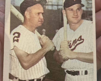 Lot 63: 1964 Topps Baseball Card Twins All-Stars Killabrew And Nelly Fox