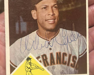 Lot 28: Orlando Cepeda 1963 Fleer Autographed Baseball HOF COA