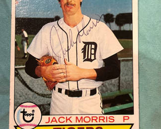 Lot 114: Jack Morris Topps 1979 Autographed COA Baseball Card Tigers HOF