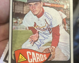 Lot 44: Dal Maxvill 1965 Topps Autographed Baseball Card St. Louis Cardinals COA