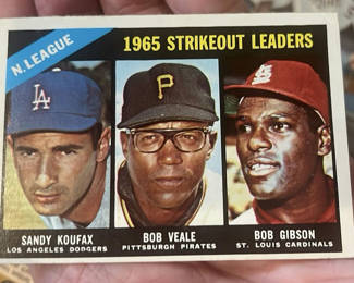 Lot 67: 1965 Strikeout Leaders Top To Baseball Card Koufax Gibson
