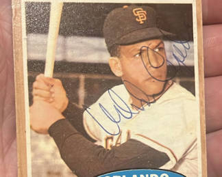 Lot 30: Orlando Cepeda HOF Topps Sporting News Autographed Baseball Card With COA