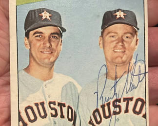 Lot 14: Rusty Staub 1966 Astro Aces Autographed Topps Baseball Card With COA