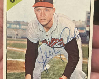 Lot 32: Jerry Adair 1966 Topps Autographed Baseball Card Orioles Coa