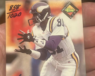 Lot 108: Anthony Carter Classic Proline Live 1994 Autographed Football Card Coa Vikings