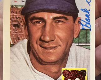 Lot 143: 1953 Hank Sauer Topps Archives Autographed Baseball Card Chicago Cubs With Coa
