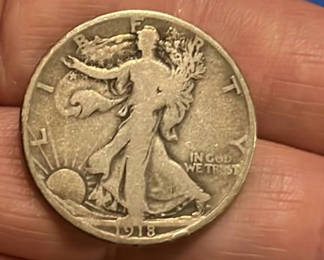 Lot 155: 1918-S US Silver Walking Liberty Half Dollar