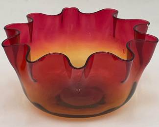 Amberina Art Glass Bowl