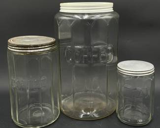 Hoosier Cabinet Coffee & Tea Jars