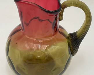 Rubina Verde Art Glass Pitcher
