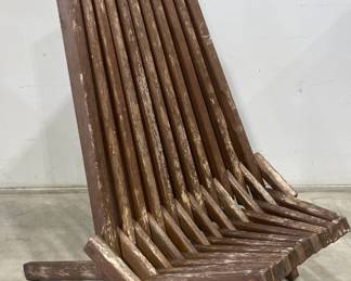 Vintage Tamarack Wooden Folding Chair