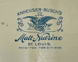 1905 Tin Anheuser Busch Malt Nutrine Portrait Plate