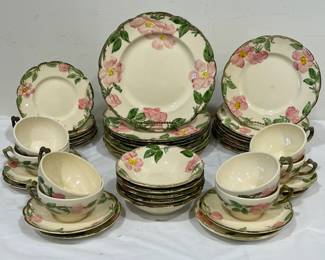 50 Piece Set of Franciscan Ware "Desert Rose" Dinnerware, California Pottery
