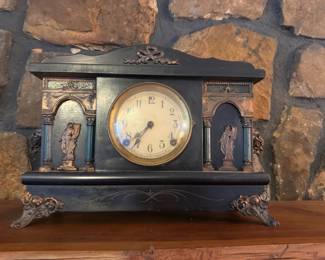 Antique Seasions Neoclassical Figure Clock