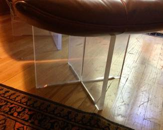 Lucite Underside of Chair & Ottoman